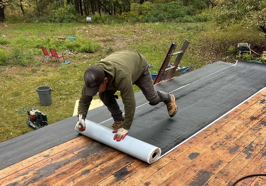 Flat roof installation by The Good Roofer in Webster, NY