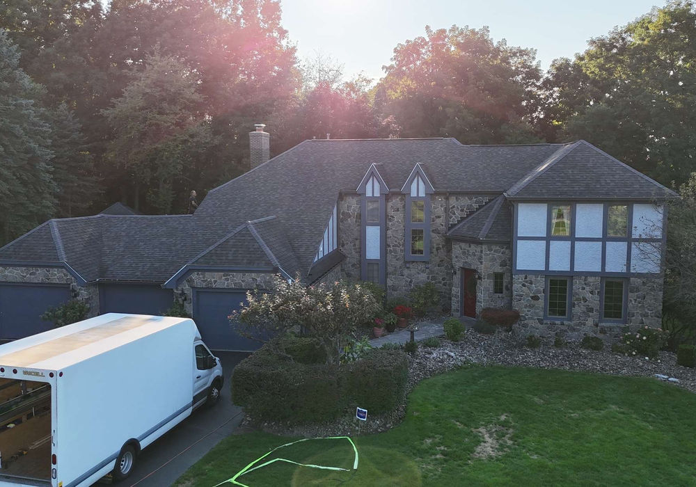 Roof replacement in progress by The Good Roofer